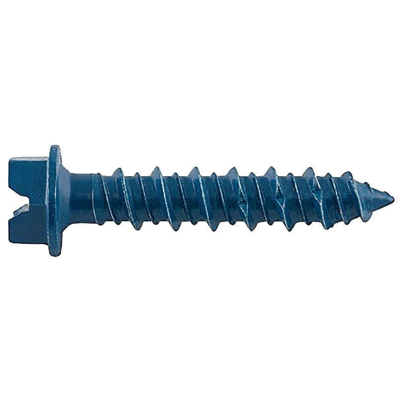 DEWALT UltraCon+ Series DFM12732 Concrete Screw Anchor, 1/4 in Dia, 4 in L, Carbon Steel, Zinc Stalgard, 100/BX