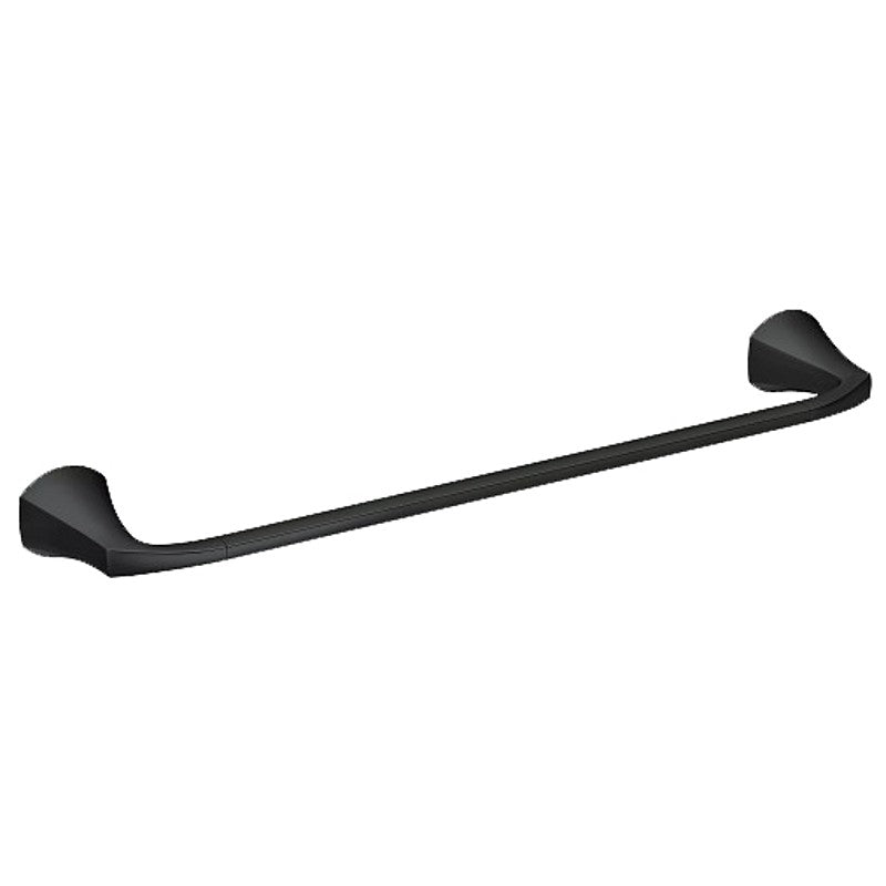 Moen Lindor Series MY8718BL Towel Bar, 18 in L Rod, Brass/Zinc, Matte, Wall Mounting