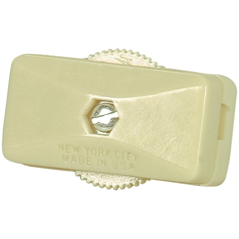 Eaton Wiring Devices 410 BP410V-SP-C Cord Switch, 3 A, 120 V, Ivory