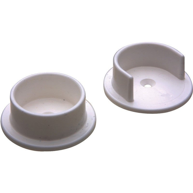 National Hardware V107 N154-567 Pole Socket Set, Polypropylene, White