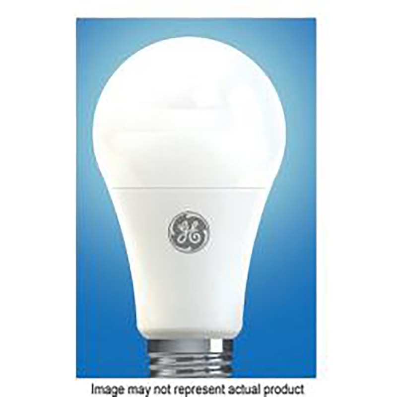 GE 93127668 LED Bulb, General Purpose, A19 Lamp, 100 W Equivalent, Medium Lamp Base, Dimmable, Soft White Light
