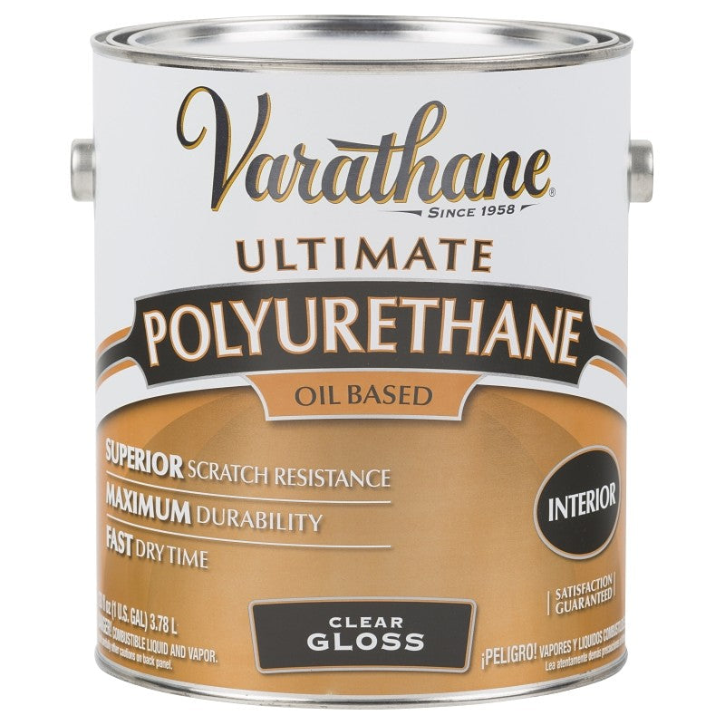 Varathane 9031 Polyurethane, Gloss, Liquid, Clear, 1 gal, Can (Pack of 2)