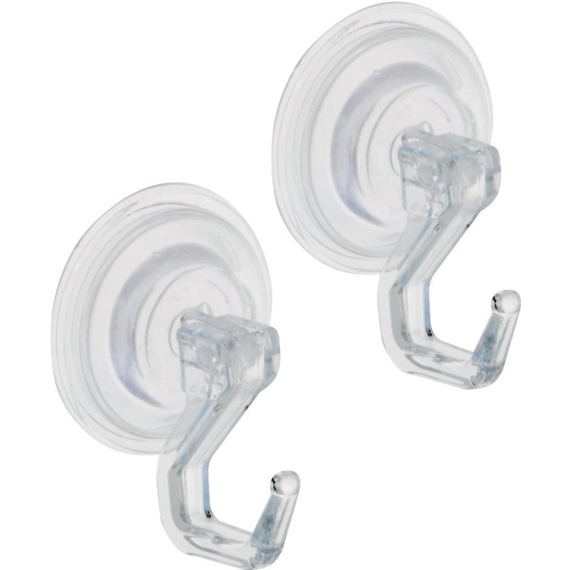iDESIGN 16600 Suction Hook, Plastic Hook, Clear Base