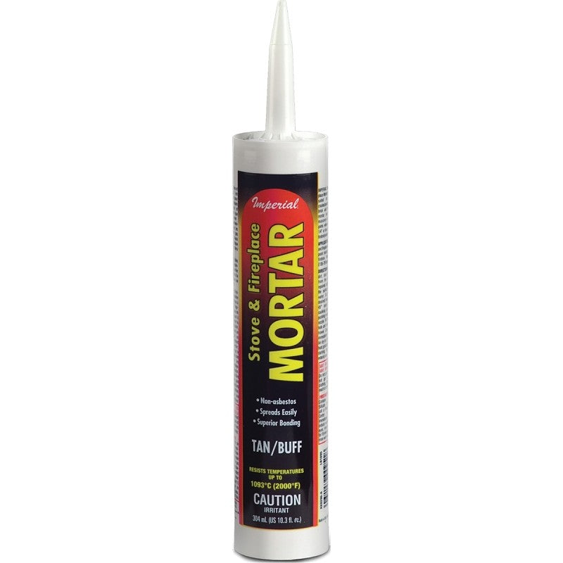 Imperial KK0296-A Stove and Fireplace Mortar, Paste, Buff, 10.3 oz Cartridge