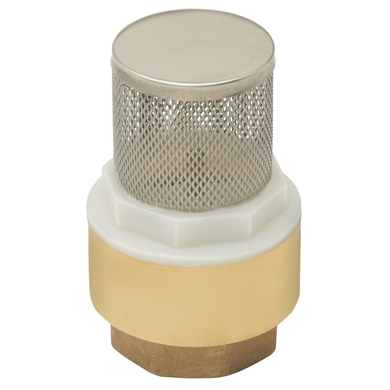 Lasco 06-5134 Foot Valve with Strainer, 1 in Connection, FIP, Brass Body