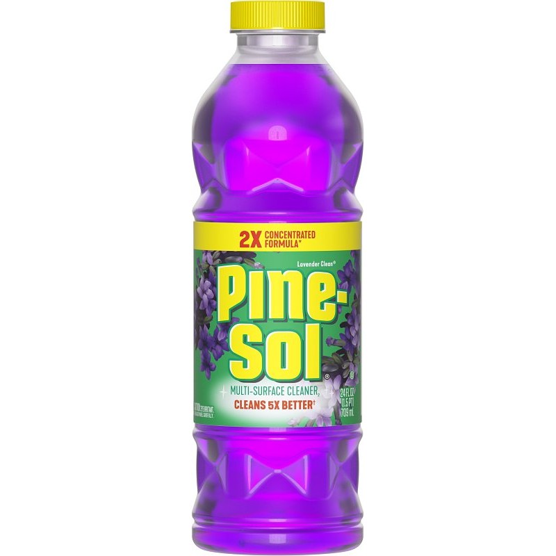 Pine-Sol 10041294601532 Multi-Surface Cleaner and Disinfectant, 24 oz, Bottle, Liquid, Lavender Clean (Pack of 12)