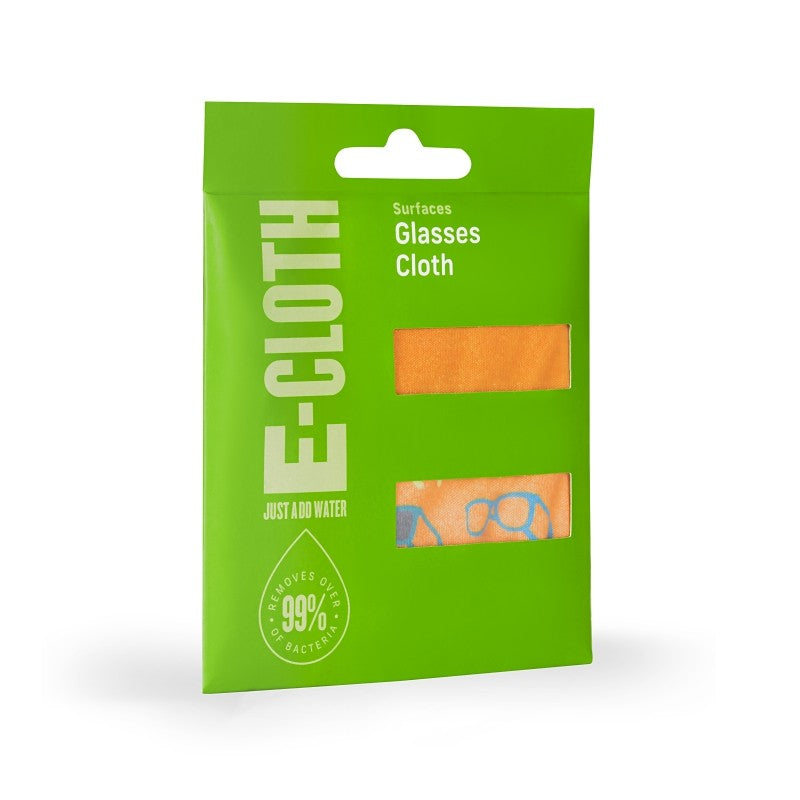 e-cloth 10623 Eyeglasses Cloth, 7.4 in L, 7.4 in W, Polyamide/Polyester, Orange