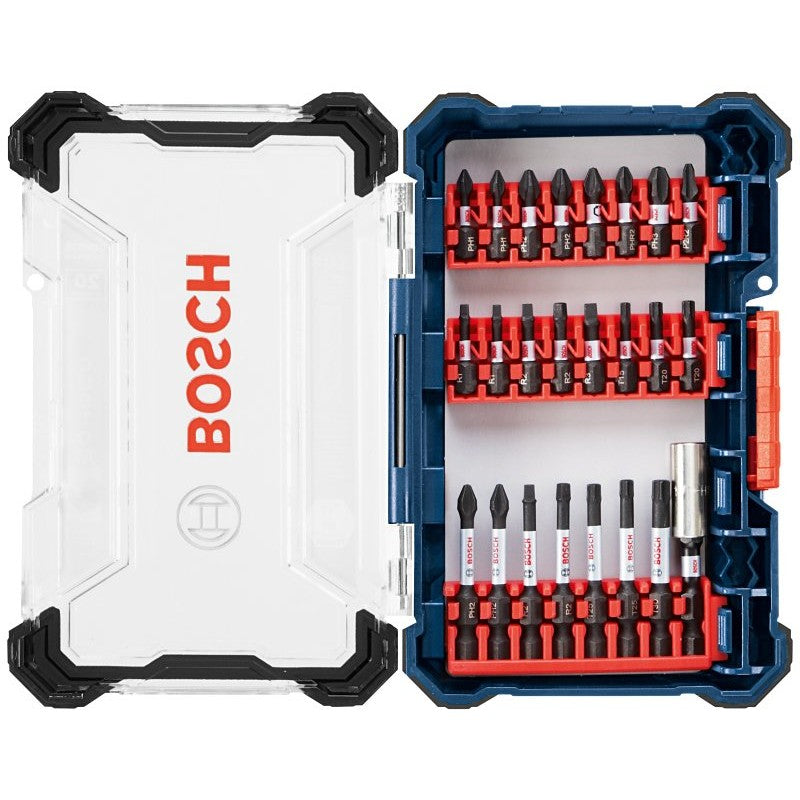 Bosch Impact Tough SDMS24 Screwdriver Bit Set, 24-Piece, HSS, Black Oxide