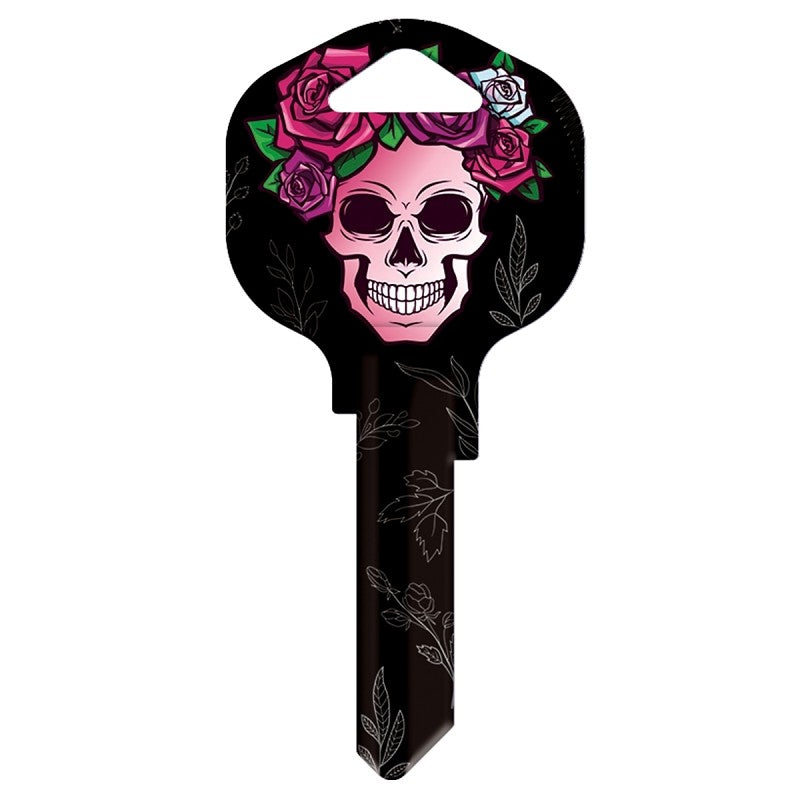 Hy-Ko 15005KW1-SKLP Key Blank, Skull, Brass, Painted, For: Kwikset KW1, Titan KW10 Keyways (Pack of 5)
