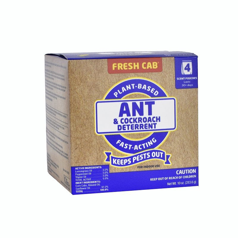 Fresh Cab FC4P6DANTRO Ant and Cockroach Deterrent, Woodsy, 10 oz Pouch (Pack of 6)
