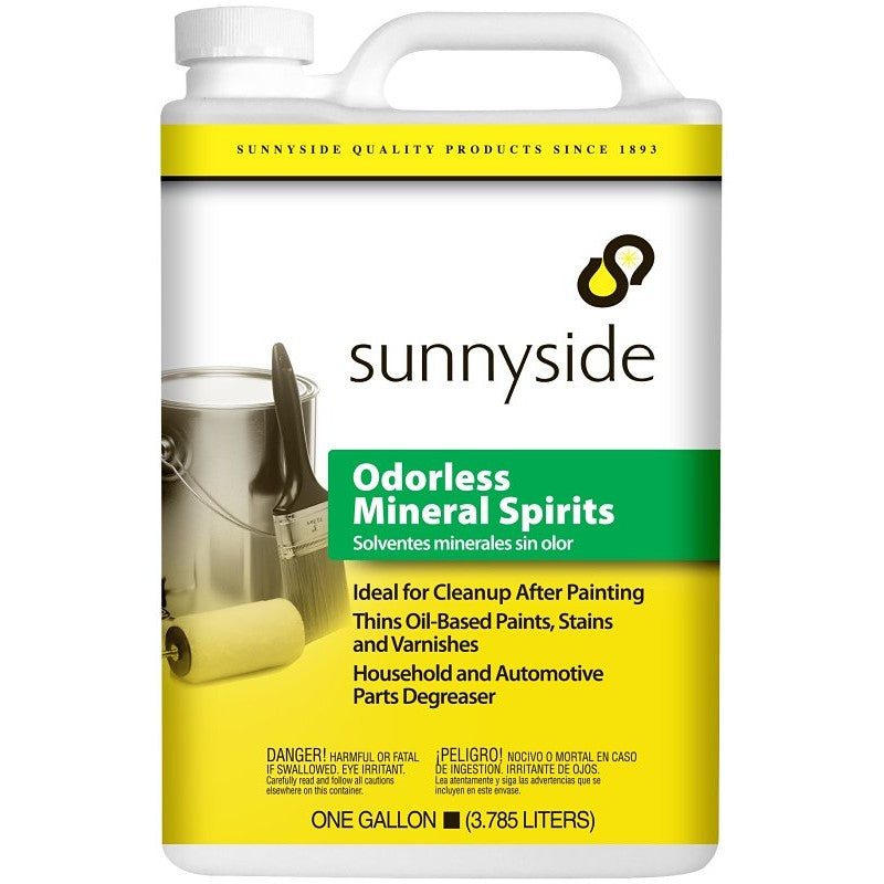 Sunnyside 303G1 Mineral Spirit Thinner, Liquid, Petroleum, Solvent, Clear, 1 gal, Can (Pack of 6)