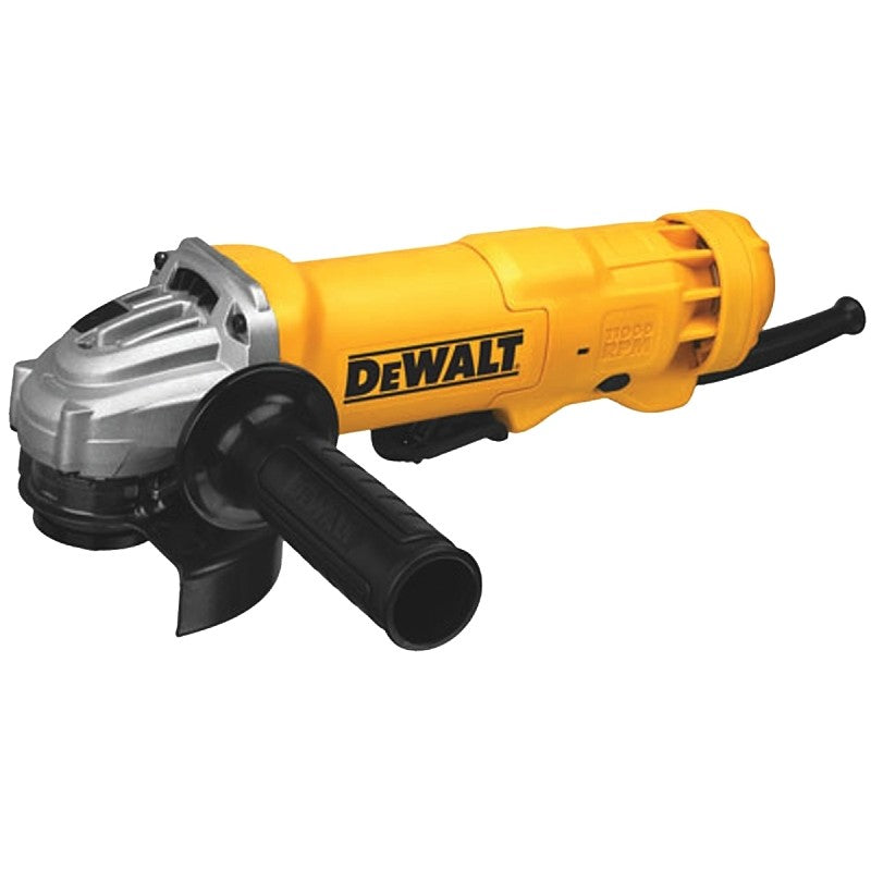DEWALT DWE402 Series Small Angle Grinder, Includes: (1) 2-Position Side Handle, (1) 4-1/2 in One-Touch (T27) Guard