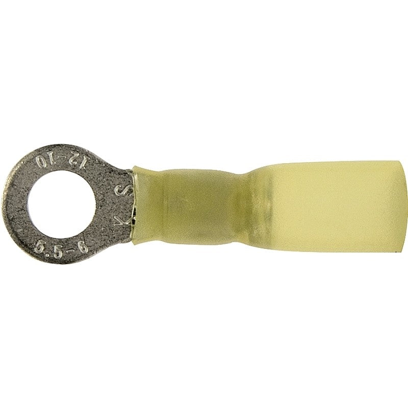 Calterm 65724 Ring Terminal, 12 to 10 AWG Wire, Copper Contact, 7/PK