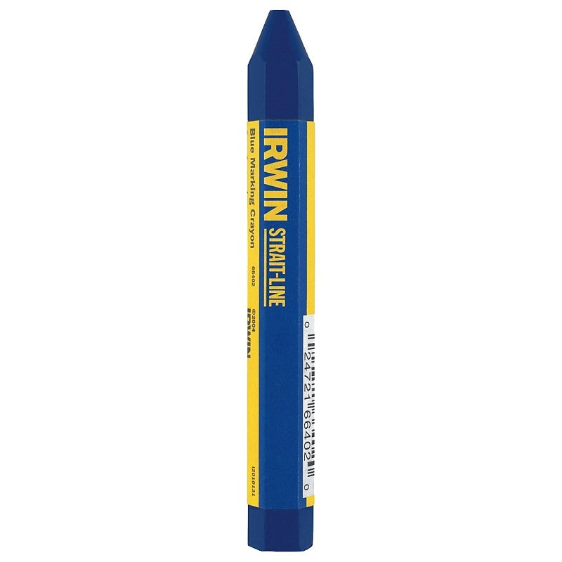 Irwin 66402 Standard Lumber Crayon, Blue, 1/2 in Dia, 4-1/2 in L (Pack of 12)