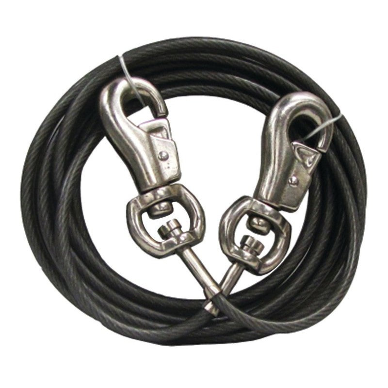 Boss Pet PDQ Q684000099 Super Beast Tie-Out, 40 ft L Belt/Cable, For: Dogs Up to 125 lb