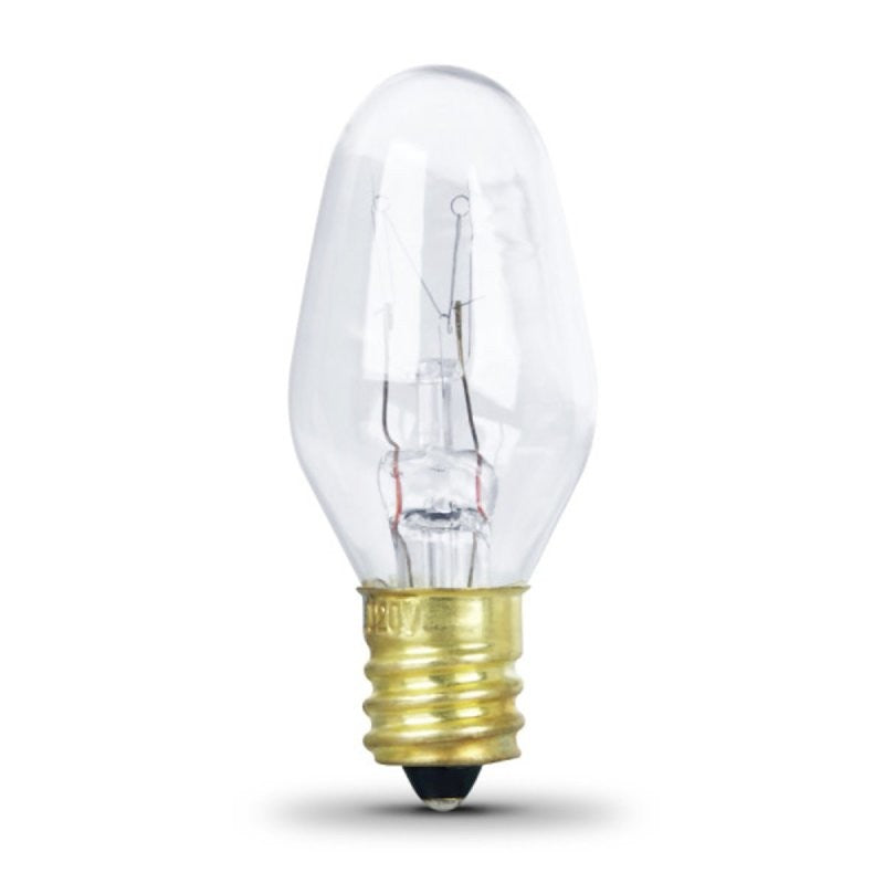 Feit Electric BP10C71/2/RP Incandescent Lamp, 10 W, Candelabra E12 Lamp Base, 63 Lumens, 2700 K Color Temp (Pack of 12)