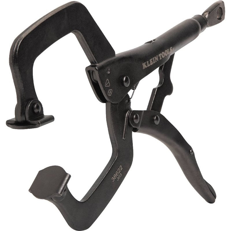 Klein Tools 38622 Locking Plier, 11.98 in OAL, 3.9 in Jaw Opening, Black Handle, Molded Grip Handle, 1.06 in W Jaw