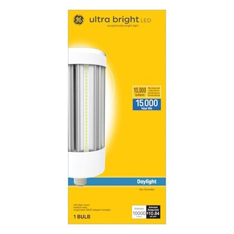 GE 93130944 LED Light Bulb, Ultra-Bright, Corncob Lamp, 750 W Equivalent, E26 Medium Lamp Base, Non-Dimmable, Daylight