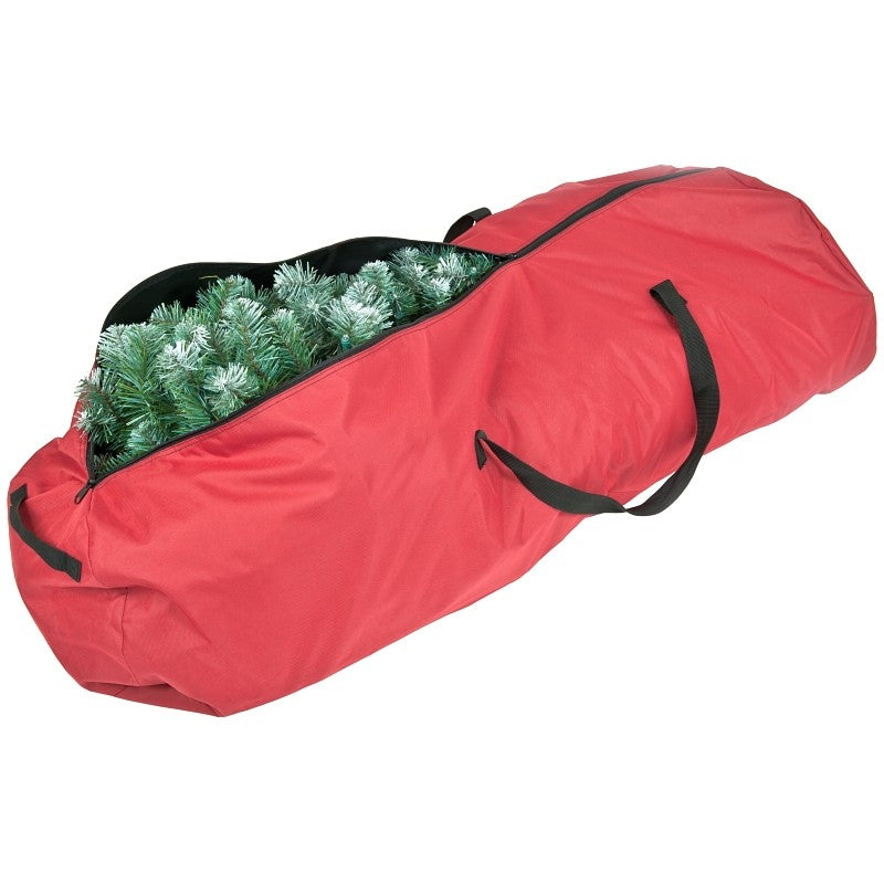 Treekeeper SB-10141 Rolling Storage Bag, M, 6 to 7-1/2 ft Capacity, Polyester, Red, Zipper Closure, 55 in L (Pack of 12)