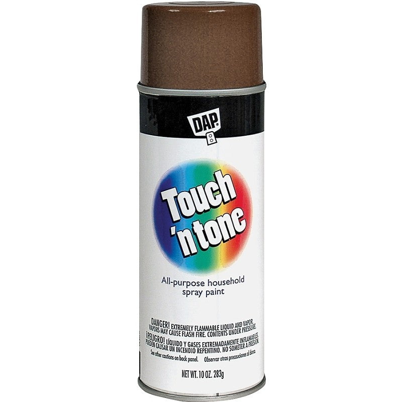 Touch 'N Tone 55277830 Spray Paint, Gloss, Leather Brown, 10 oz, Can