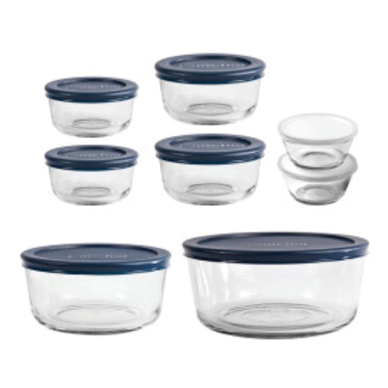 Anchor Hocking 13326L20 Food Storage Container Set, Glass, Clear