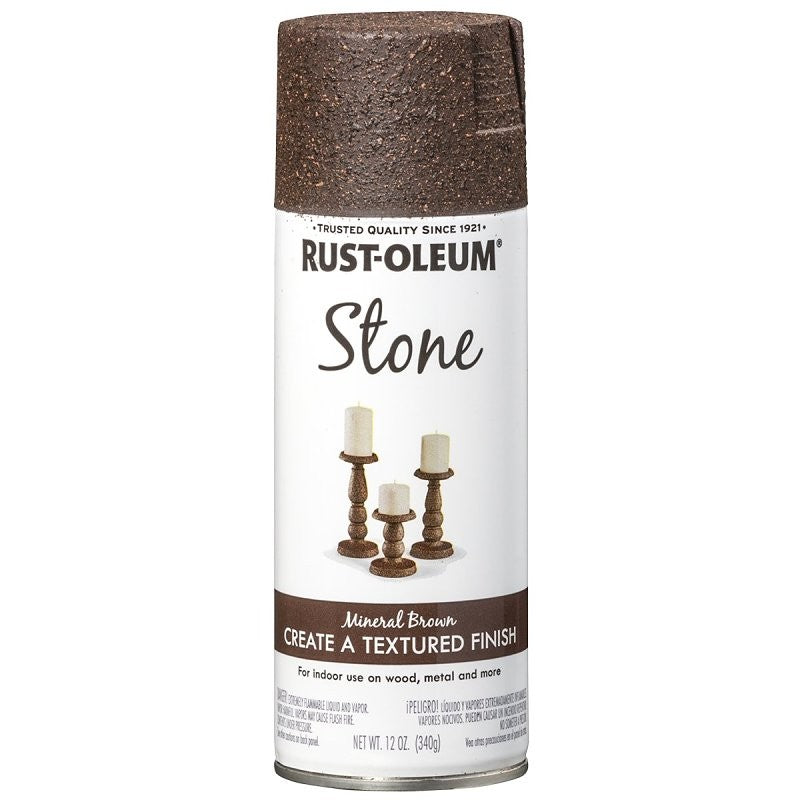 Rust-Oleum 342731 Specialty Paint, Flat/Matte, Mineral Brown, 12 oz, Aerosol Can