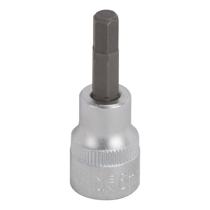 Vulcan 3506005320 Hex Bit Socket, 6 mm Tip, 3/8 in Drive, Chrome, 1-7/8 in OAL