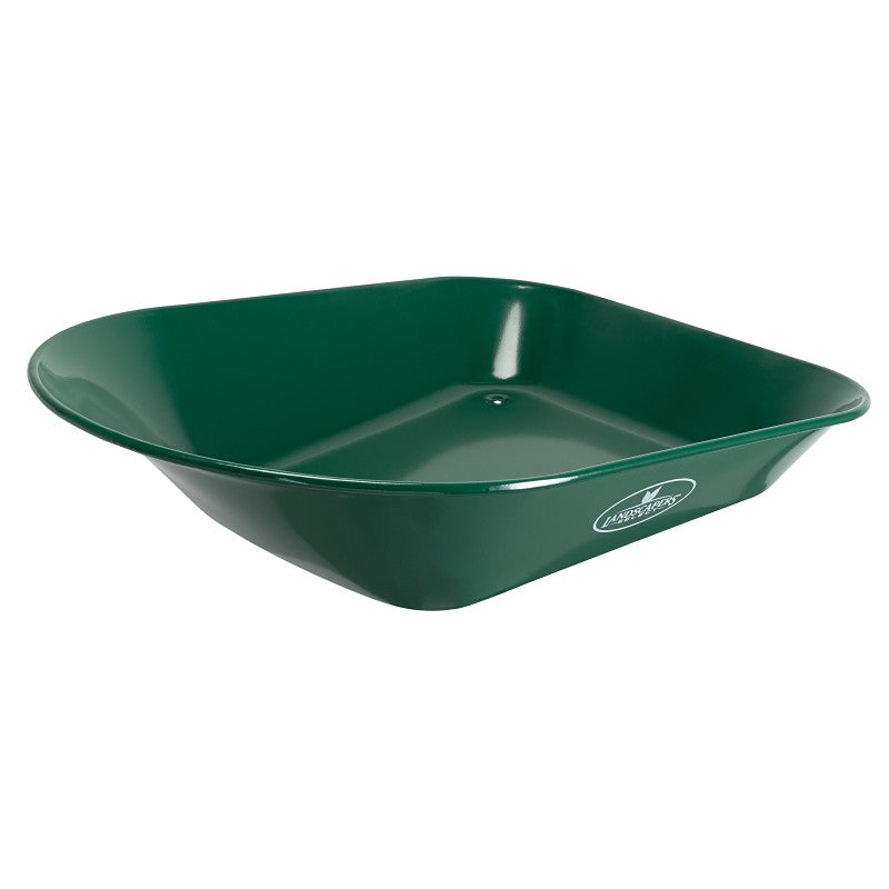 Landscapers Select 34568 Wheelbarrow Tray, 36-1/2 in L, 26-1/4 in W, 4 cu-ft, Steel, Green