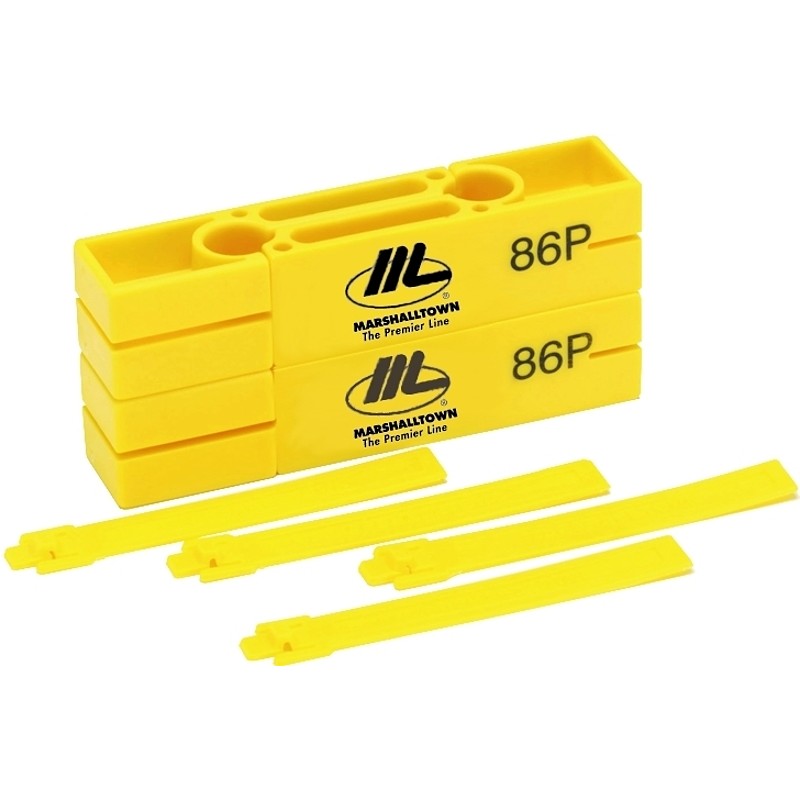Marshalltown 86P Line Block and Twig, 5 in L, 2-1/4 in W, HDPE, Bright Yellow