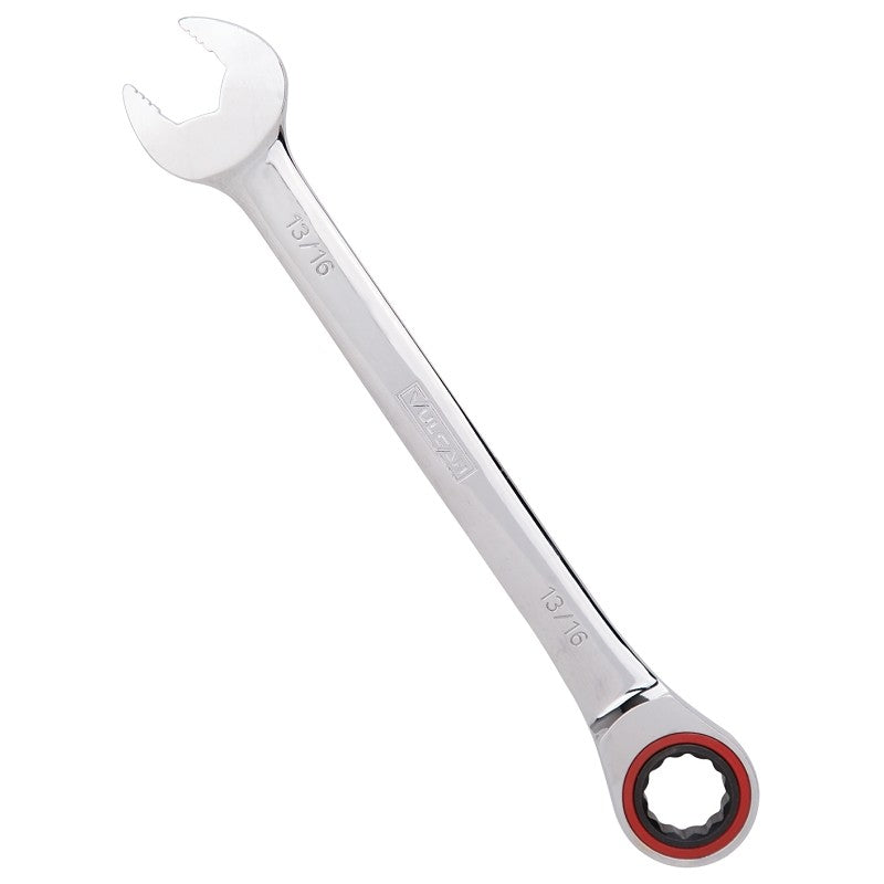 Vulcan PG13/16 Combination Wrench, SAE, 13/16 in Head, Chrome Vanadium Steel, Polished Mirror