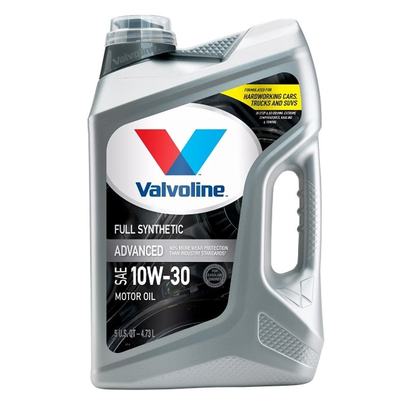 Valvoline 881165 Advanced Full Synthetic Motor Oil, 10W-30, 5 qt, Bottle (Pack of 3)
