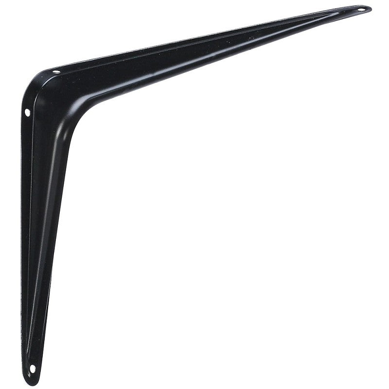 National Hardware 211BC Series N218-941 Shelf Bracket, 100 lb, 8 in L, Steel, Black