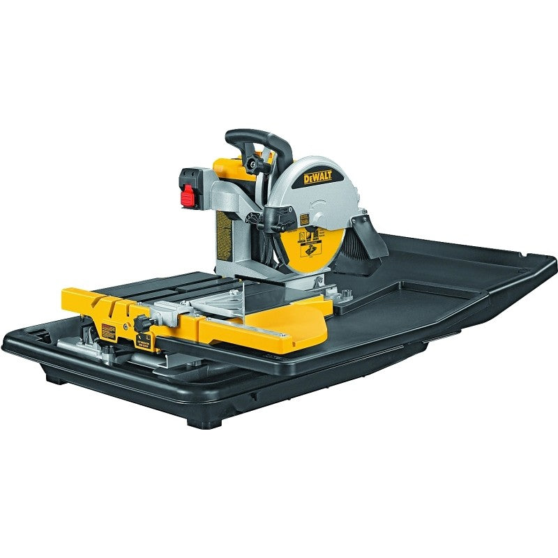 DEWALT D24000 Tile Saw, 120 V, 15 A, 10 in Dia Blade, 25 in Ripping, 18 in Cutting Capacity