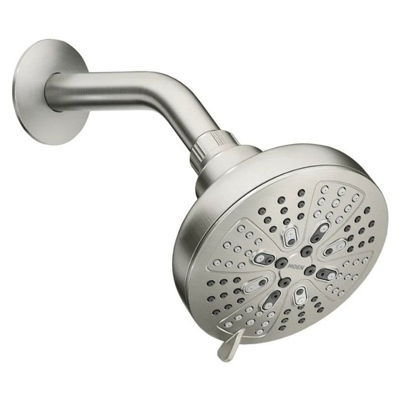 Moen Hydro Energetix Series 200W0SRN Spray Head, Round, 1.75 gpm, 1/2 in Connection, IPS, 8-Spray Function, Plastic