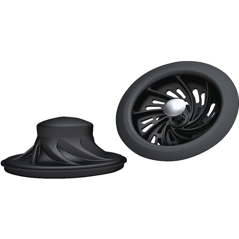 Danco 10009 Sink Strainer and Stopper, 4 in Dia, Rubber, For: Universal Standard Kitchen Sink Drains