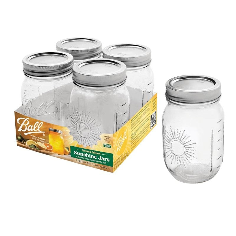 Ball Limited Edition Series 2214298 Sunshine Keepsake Mason Jar Set, 16 oz, Glass