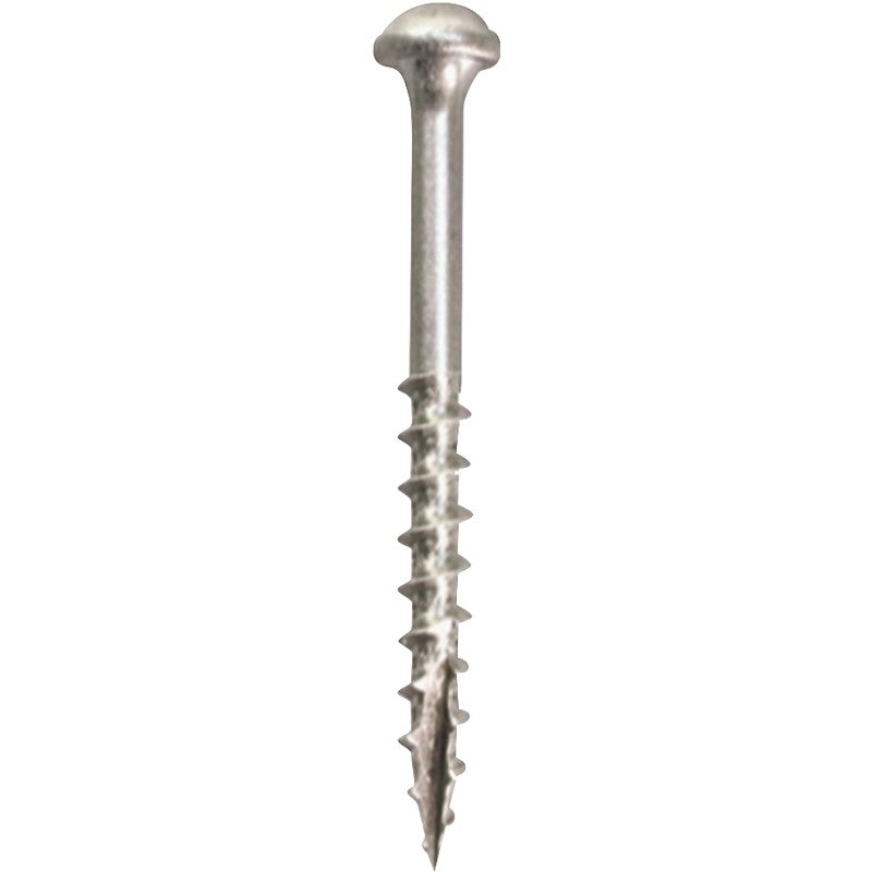 Kreg SML-C125S5-100 Pocket-Hole Screw, #8 Thread, 1-1/4 in L, Coarse Thread, Maxi-Loc Head, Square Drive, Sharp Point