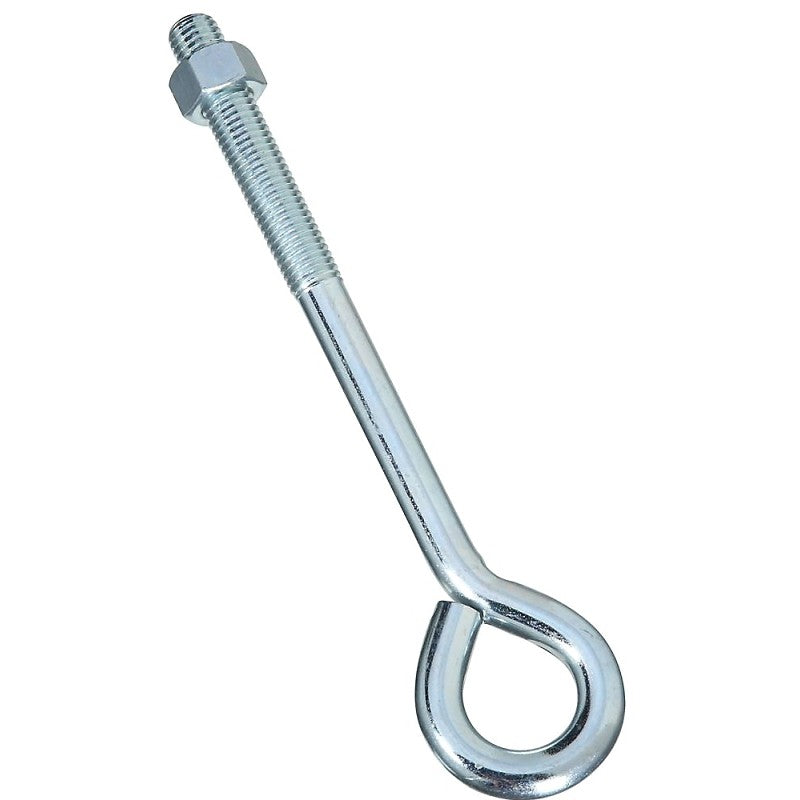 National Hardware N347-682 Series Eye Bolt, 10 in OAL, 5/8 in Thread, 3-3/4 in L Thread, 1-1/4 in ID Dia Eye, Steel