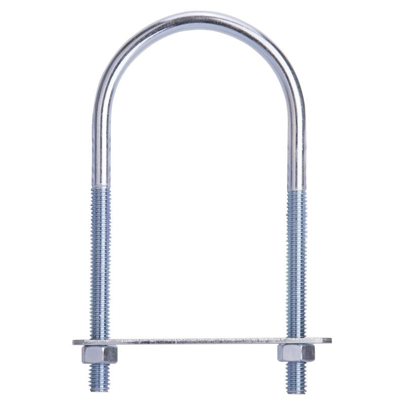 ProSource LR349 U-Bolt, 5/16 in Thread, 3 in L Thread, Steel, Zinc (Pack of 10)