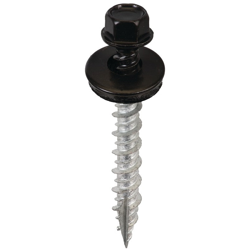 Acorn International SW-MW15BK250 Screw, High-Low, Twin Lead Thread, Hex Drive, Self-Tapping, Type 17 Point, Black