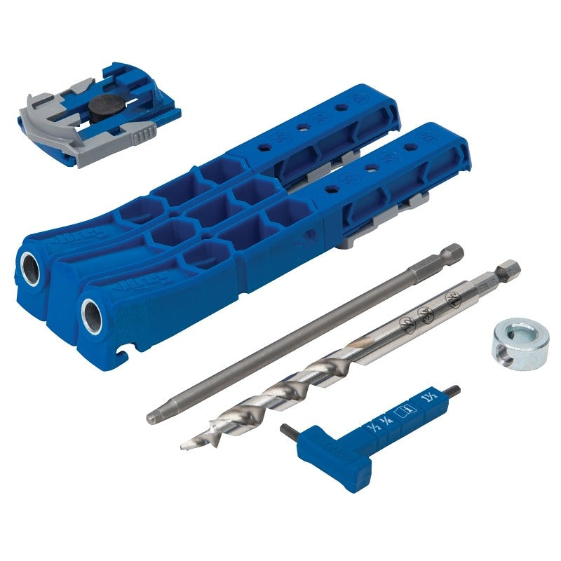 Kreg KPHJ320 Pocket Hole Jig, 1/2 to 1-1/2 in Clamping, 2-Guide Hole, Nylon/Steel/Thermoplastic Elastomer