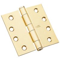Commercial Door Hinge 4 Inch Square Corner Satin Brass