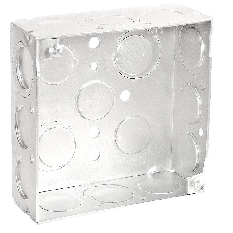 Southwire 52151-S-UPC Junction Box, 17-Knockout, 1/2, 3/4 in Knockout, Steel, Silver, Galvanized