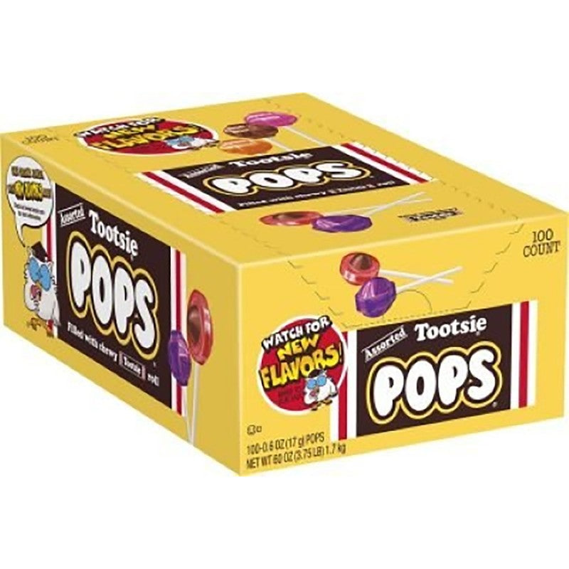 Tootsie Rolls 508 Lollipop, Assorted Flavor, 3.75 lb (Pack of 100)