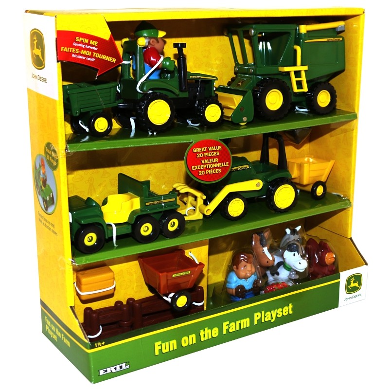 John Deere Toys 34984 Farm Playset, 18 months and Up, Green (Pack of 2)