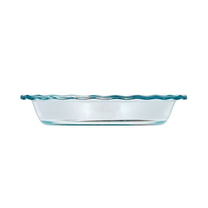 Pyrex 1085800 Pie Plate, 56 oz, 9-1/2 in ID x 11-1/4 in OD Dia, 9-1/2 in OAL, Glass, Clear, Dishwasher Safe: Yes