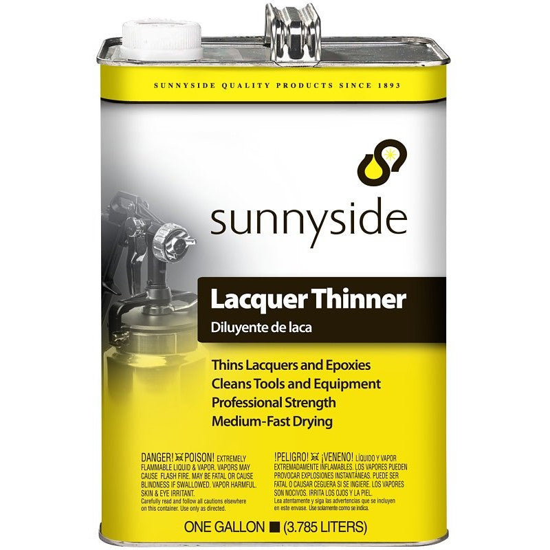 Sunnyside 457G1 Lacquer Thinner, Liquid, Clear, 1 gal, Can (Pack of 6)