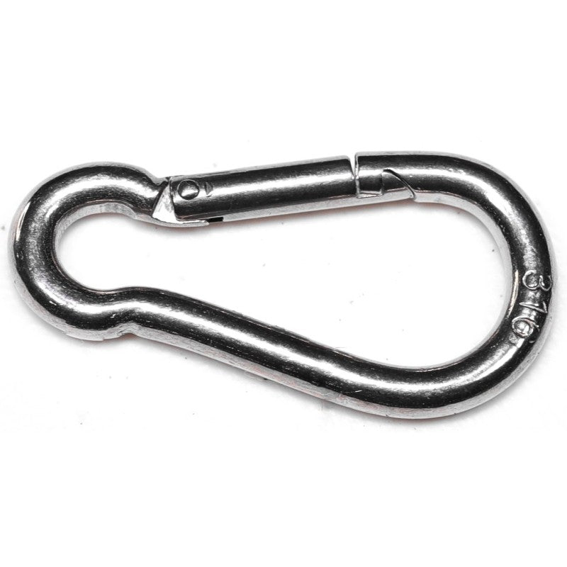 Baron 2450S-3/16 Spring Hook, 100 lb Working Load, Stainless Steel