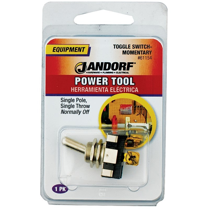 Jandorf 61154 Series Switch, 10/15 A, 125/250 V, SPST, Screw Terminal
