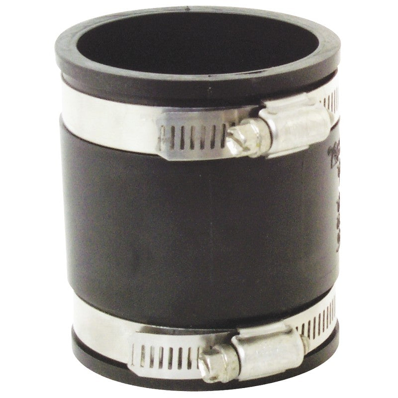 Fernco 1056 Series 1056-22 Flexible Pipe Coupling, 2 in, PVC, 4.3 psi Pressure